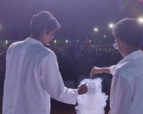 Science show at an Annual day event